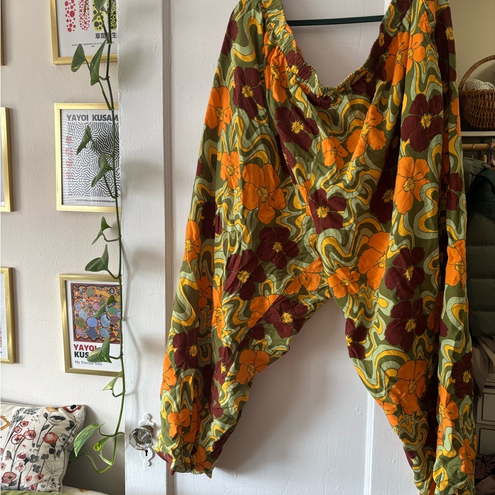 Lucy & Yak Wide Leg Pants in Vibrant Tropical Print